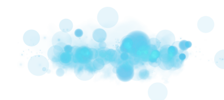 A Soft Blue Bokeh Effect featuring Glowing Orbs and Sparkles set against a Transparent Background for beauty png