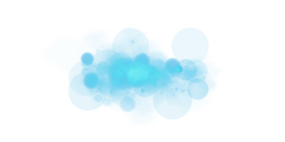 A Soft Blue Bokeh Effect with Glowing Orbs and Sparkles on a Transparent Background, creating a dreamy atmosphere png