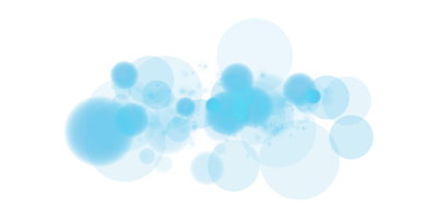 A captivating Blue Bokeh Effect featuring Glowing Orbs and Soft Sparkles beautifully placed on a Transparent Background png
