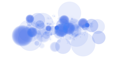 This is a captivating Blue Bokeh Effect featuring Glowing Orbs and Soft Sparkles set on a Transparent Background png