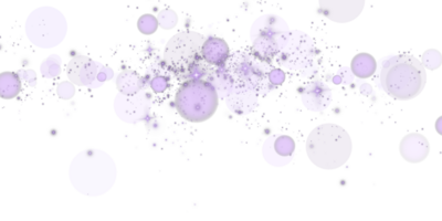 Captivating Purple Bokeh Effect Featuring Glowing Orbs and Delicate Soft Sparkles Set Against a Transparent Background png