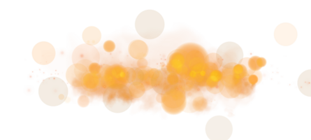 Experience a Soft Bokeh Effect featuring Glowing Orbs in Warm Orange and Cream Colors on a Transparent Background png