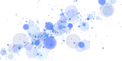 A beautiful blue bokeh effect features glowing orbs and soft sparkles, perfect for various background uses png