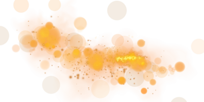 Experience the delightful Soft Orange Bokeh Effect featuring Glowing Orbs and Sparkles on a Transparent Background png