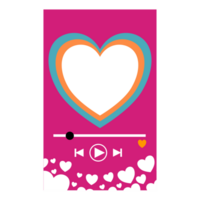heart shaped player with a pink background png