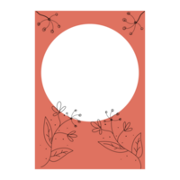 a round frame with flowers and leaves on it png