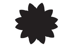 Hand drawn abstract floral shapes with spiked circular design vector