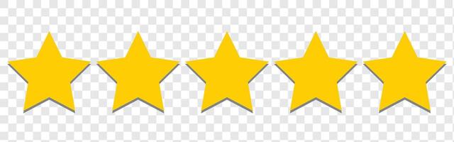 Five stars customer product rating review flat icon for apps and websites. vector