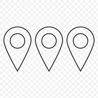 Set Of Address place icon set symbol. Location icon collection vector
