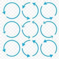 Collection Of Recycle Circle Icons. Set of Refresh Signs. vector