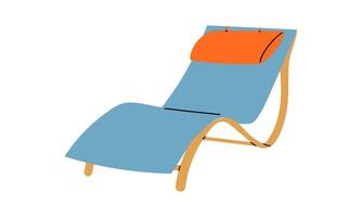 Flat icon of Beach element and object . Isolated Illustration. Beach sunbeds, chairs,for beach. Enjoying suntan. Summer time design icons isolate on white . vector