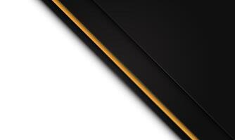 Abstract black shadow yellow dynamic slash line with white blank space design modern futuristic background vector