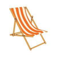 Flat icon of Beach element and object . Isolated Illustration. Beach sunbeds, chairs,for beach. Summer time design icons isolate on white . vector