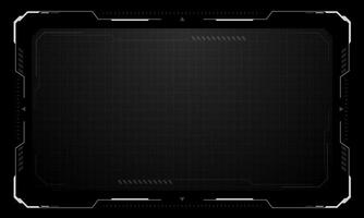 HUD frames white grey user interface elements design modern technology futuristic control panel screen digital hologram window gaming menu touching cyber monitor black background vector