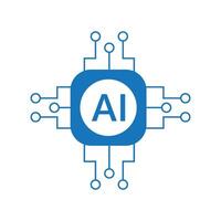 Artificial intelligence AI pictogram vector
