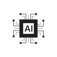 AI Generate logo, Artificial Intelligence icon modern minimal design vector
