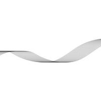Undulate Grey Wave Swirl, frequency sound wave, twisted curve lines with blend effect. Technology, data science, geometric border on white background. vector