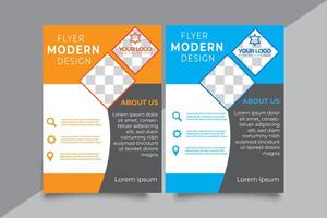 orange and sky Brochure Layout design template. Annual Report Flyer Leaflet cover Presentation Modern background. vector