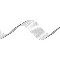 Undulate gray wave swirl on white background. vector