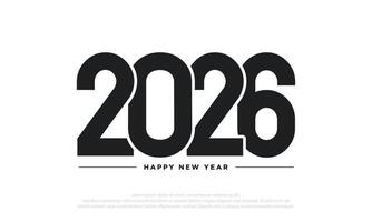 Simple 2026 Happy New Year Background Design vector