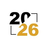 Elegant 2026 Happy New Year Background Design. vector