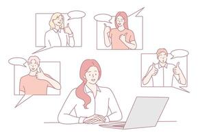 Engaging in Virtual Communication with Multiple Participants for Enhanced Collaboration vector