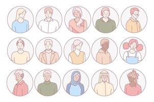 Diverse Portraits Collection Featuring a Wide Array of Young Adults and Their Unique Stories vector
