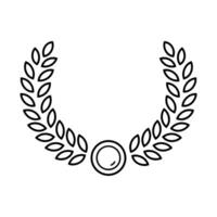 A laurel wreath with a circle in the center vector