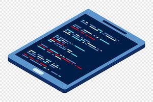 Isometric tablet. Simple flat isometric tablet. Tablet device isometric technology. Isometric technology vector