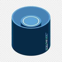 Isometric cloud database. Cloud computing and File cloud storage. Modern technology, illustration, vector