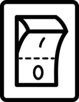 Electric switch line icon. Power off linear style sign for mobile concept and web design. flat Toggle switch off position outline .black Symbol, logo illustration. vector