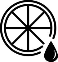 Lemon and juice drop icon, black outline icon. in modern syle. template for graphic and web design. illustration vector
