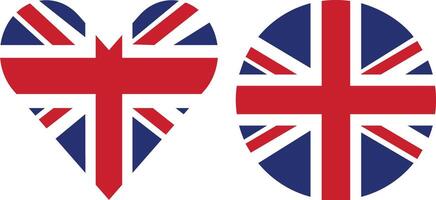 Flag Icon Set including UK United Kingdom Flags for English Language. Selection Symbol Button. vector