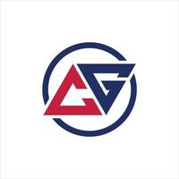 CG Letter monogram Initial Logo Design . CG elegant and Professional icon design vector