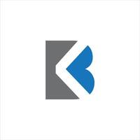BK Letter Initial Logo Design . BK elegant and Professional icon design vector