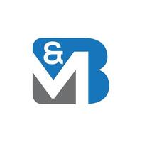BM Letter monogram Initial Logo Design . BM elegant and Professional icon design vector