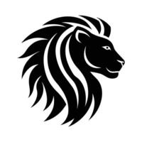 Silhouette art illustration of a lion head facing in side view vector