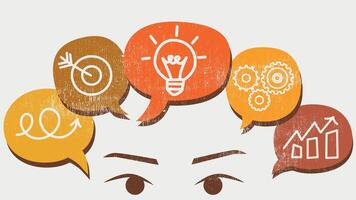 Set of conversation speech bubbles vector
