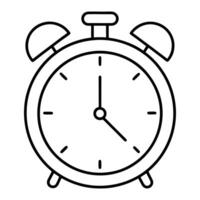 Alarm Clock outline Icon Design vector