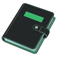Black and red wallet accessory isolated illustration on white background vector