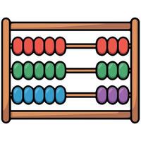 Abacus counting tool isolated illustration on white background vector