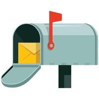 Mail box delivery service isolated illustration on white background vector