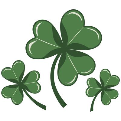 clover leaf fortune lucky symbol isolated illustration on white background