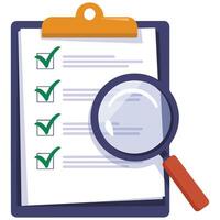 checklist document mark completed tasks isolated illustration on white background vector