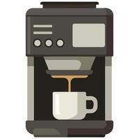 Coffee drinks set espresso and latte isolated illustration on white background vector