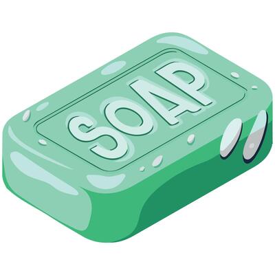 Bar of soap icon isolated illustration on white background
