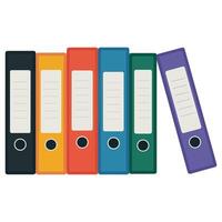 folders file documents office management isolated illustration on white background vector