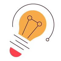 An imaginative and creative illustration of a lightbulb idea concept for various media applications vector