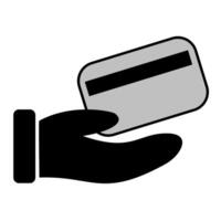 Simple Credit Card, payment icon illustration. color editable on white background vector