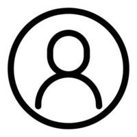 User Profile Avatar Icon Simple Black And White Outline Style vector